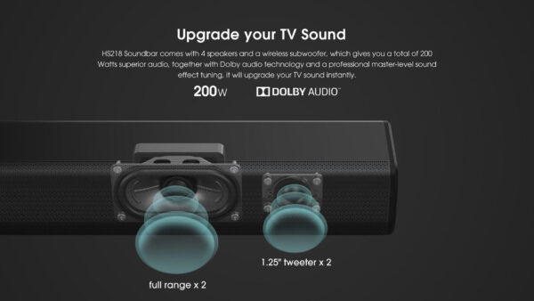 Hisense Soundbar with Subwoofer 200W 2.1CH (HS218) - Image 8