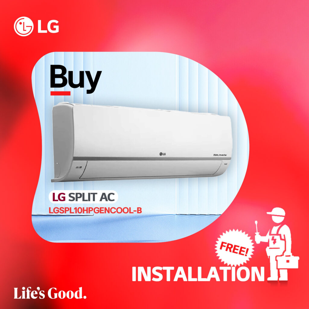 LG Split AC 1.0 HP Dual Inverter with Gen mode 1 original