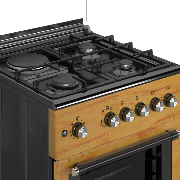 Maxi Gas Cooker 60x60CM (3+1) Burners IGL Wood (TR) - Image 4