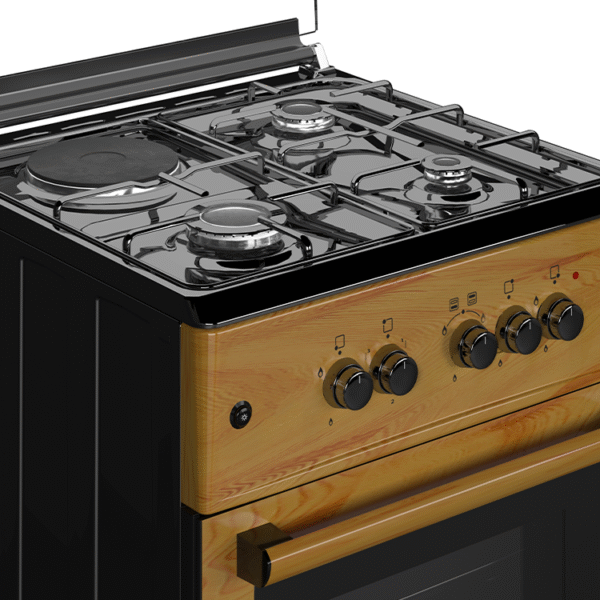 Maxi Gas Cooker 60x60CM (3+1) Burners IGL Wood (TR) - Image 5