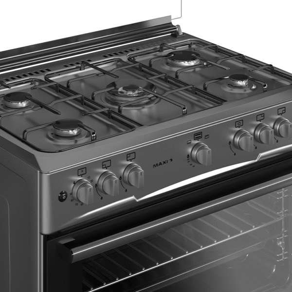 Maxi Gas Cooker 60x90CM 5 Burners Inox - Image 3