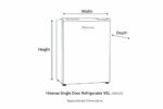 Hisense Single Door Refrigerator 90L (093DR) - Image 3