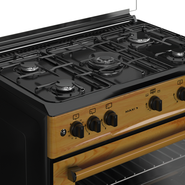 Maxi Gas Cooker 60x90CM 5 Burners WOOD - Image 6