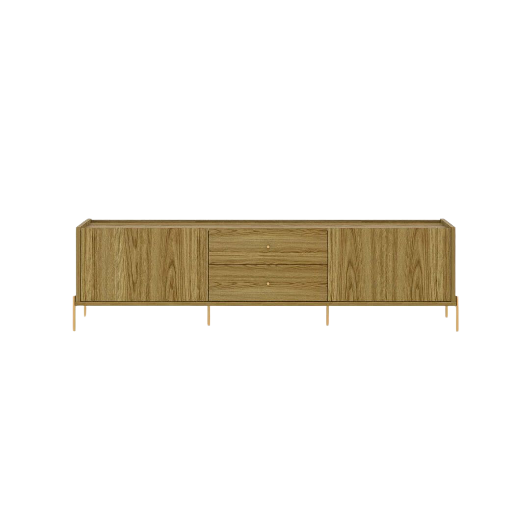 Provincia Jasper TV Stand 2.2m (Wood Gold Color) PA225752 - Image 2