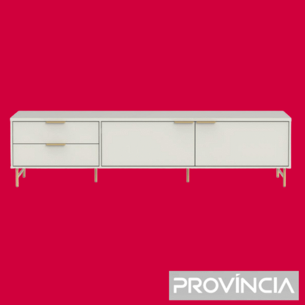 Provincia Yves TV Stand (PA227152) 2.2m (White Dourado)