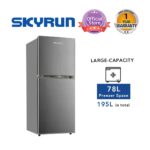 Skyrun Fridge  195L Double Door Top Mount (BCD-195HS) - Image 4