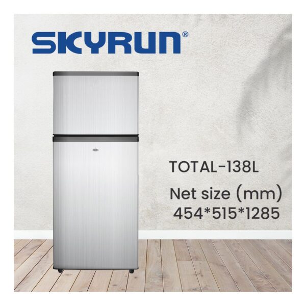 Skyrun Fridge138L Double Door Top Mount (BCD-138K) - Image 2