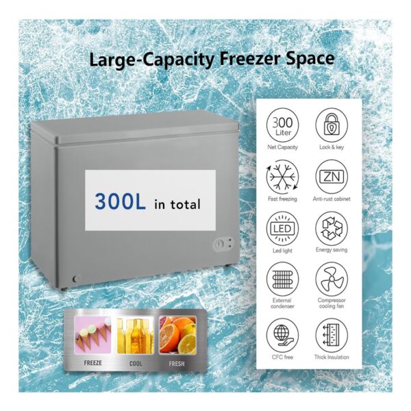 Skyrun Chest Freezer 300 Liters  BD-300HNW - Image 4