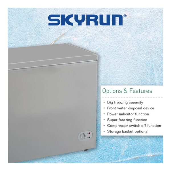Skyrun Chest Freezer 200 Liters  (BD-200HNW) - Image 4