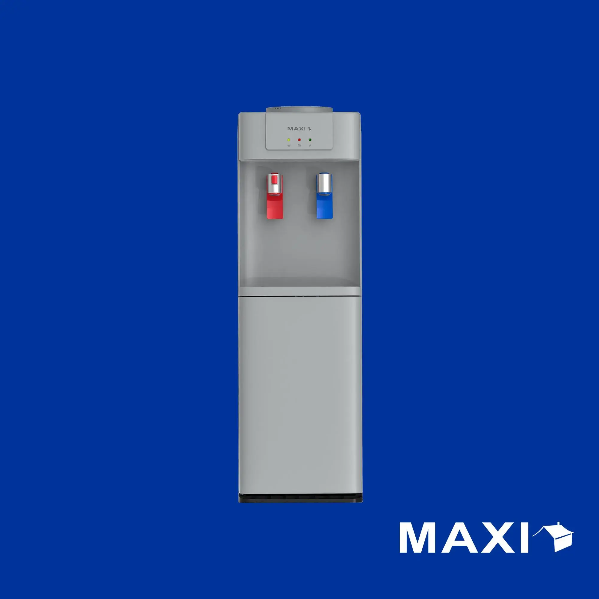 Maxi Water Dispenser (2435S-W) 2-Faucets Grey Maxi Water Dispenser – 2 Faucets, Hot & Cold (2435S-W) - Image 1
